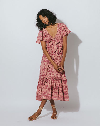 Ashlyn Midi Dress Batik Print - Dress