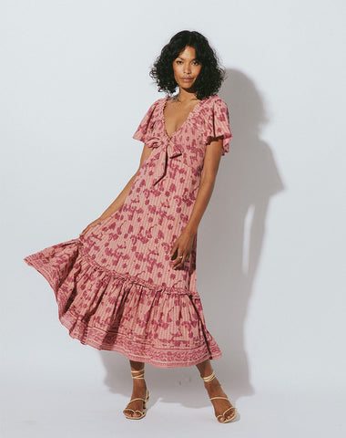 Ashlyn Midi Dress Batik Print - Dress