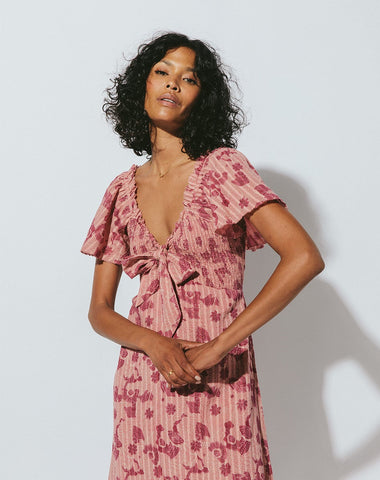Ashlyn Midi Dress Batik Print - Dress