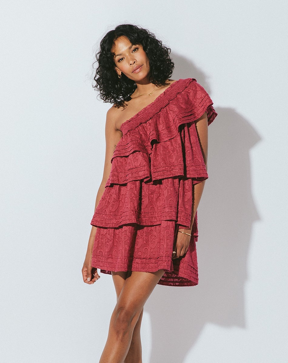 Load image into Gallery viewer, Cosette Mini Dress Berry - Dress
