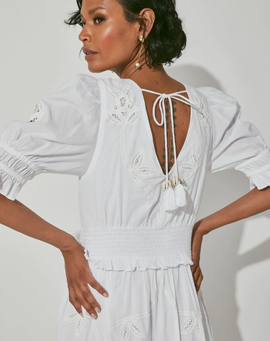 Estelle Ankle Dress Ivory - Dress