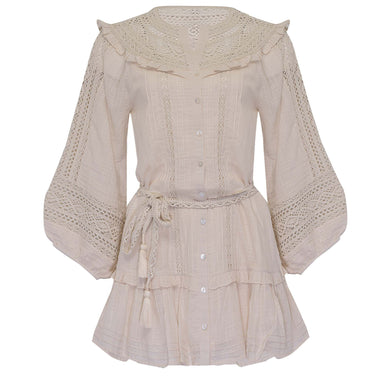 Evie Mini Dress Cream - Dress