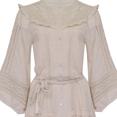 Evie Mini Dress Cream - Dress