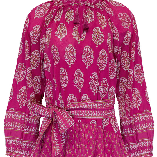 Fiji Midi Dress Mix Block Print - Dress