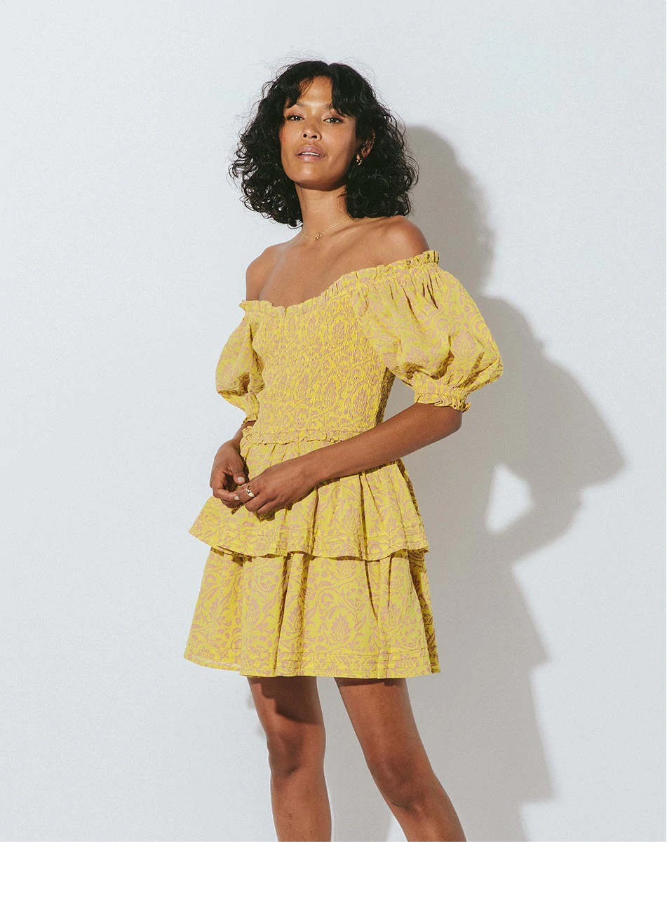 Luna Mini Dress Camellia Print