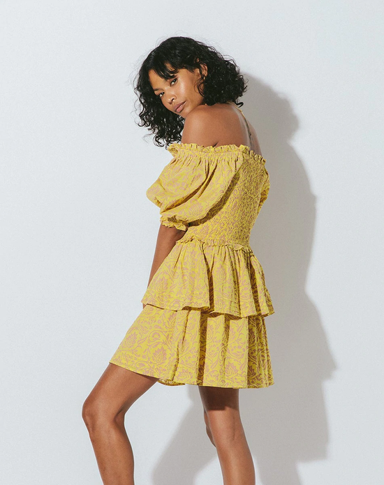 Luna Mini Dress Camellia Print