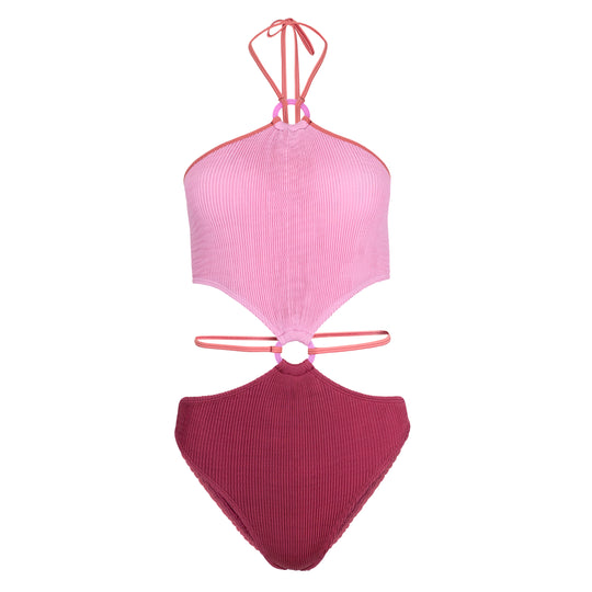 Load image into Gallery viewer, Culburra Maillot Blossom/Rhubarb - ONE SIZE - One Piece
