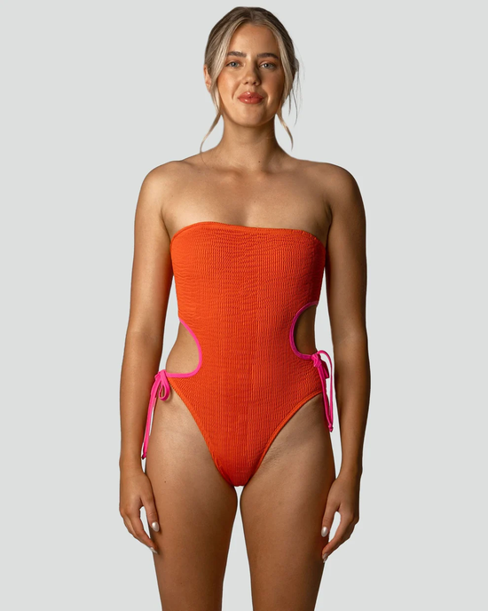 Load image into Gallery viewer, Sea Dream Maillot Tangerine/ Pink
