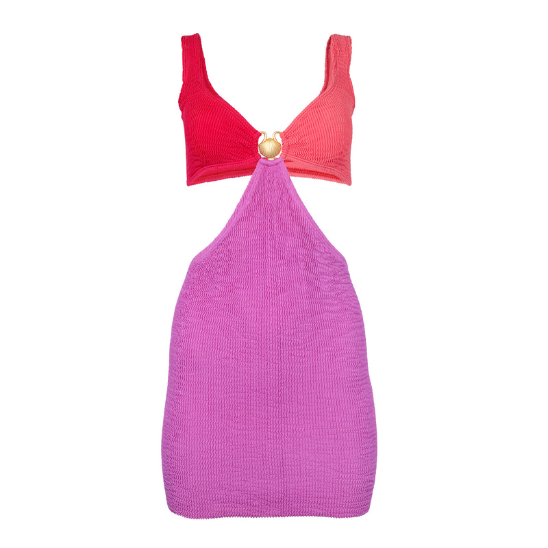 Sunset Mini Dress Cherry/Coral/Magenta