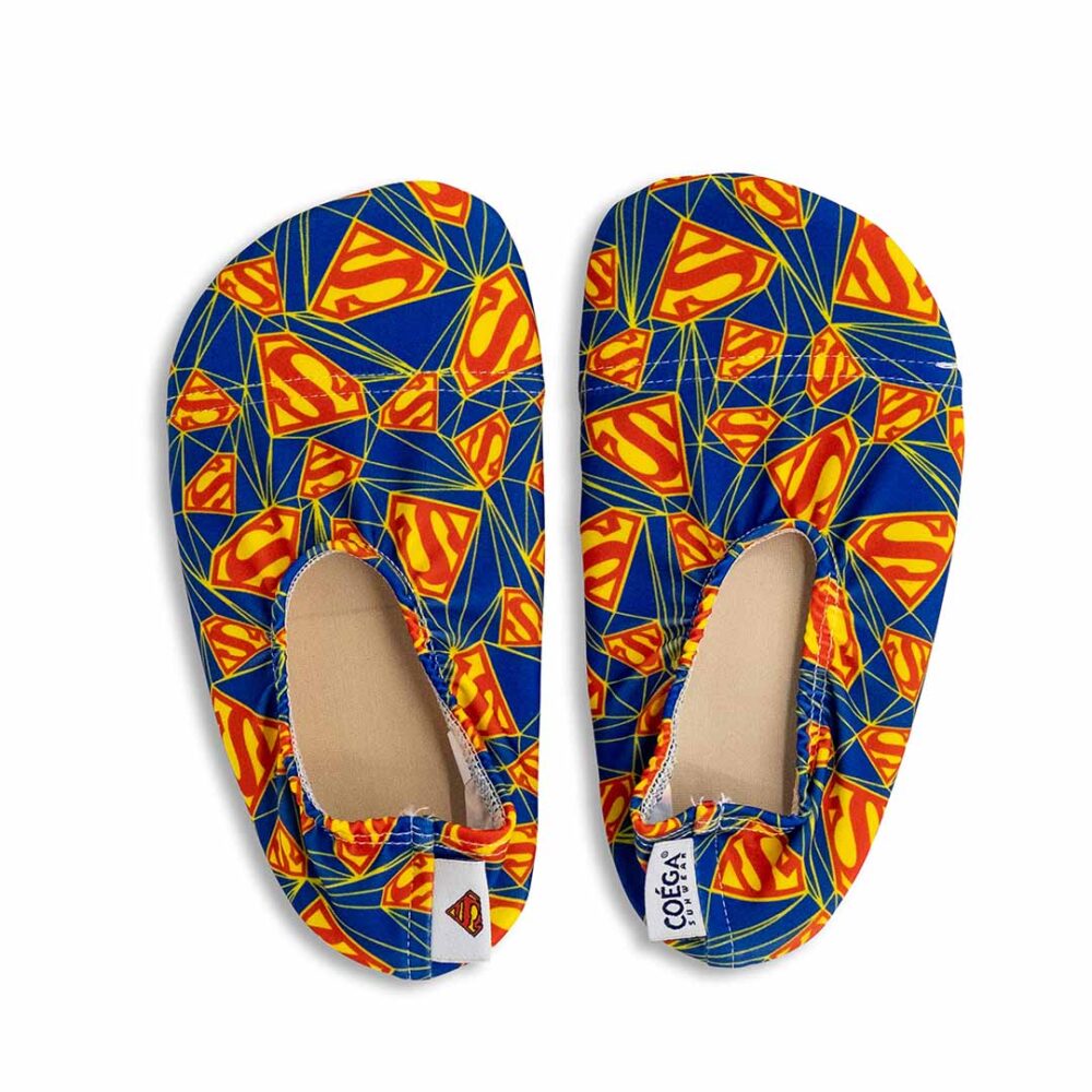 Coega Blue Superman Logo Pool & Beach Shoes