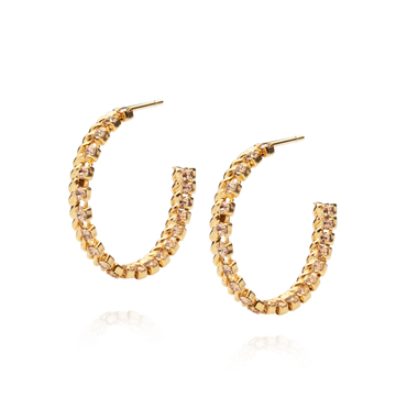 Kaia Loop Earrings Vintage Rose - Earrings