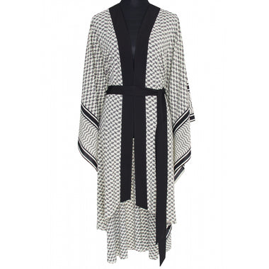 Tribe Long Kimono Hamsa In Black - Kimono