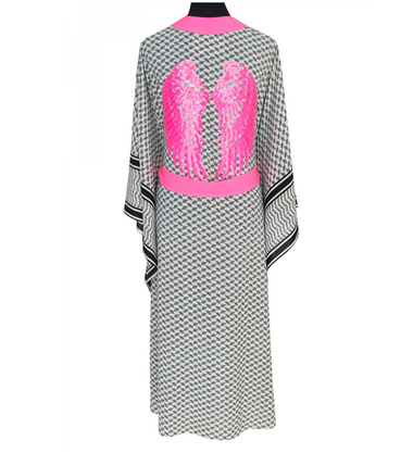 Desert Tribe Long Kimono Wings Neon Pink - Kimono