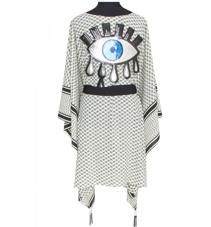 Desert Tribe Midi Kimono Evil Eye Black