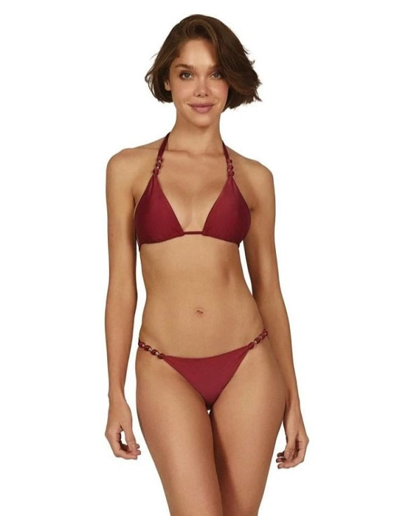 Load image into Gallery viewer, Solid Paula Bottom Full Red - Bikini Bottom
