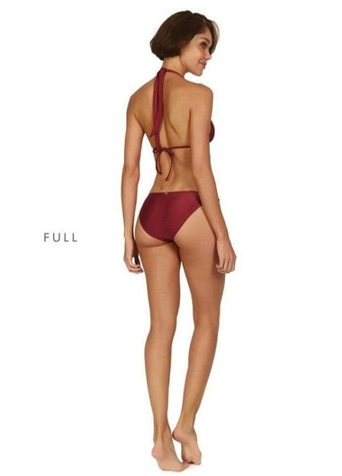 Solid Paula Bottom Full Red - Bikini Bottom