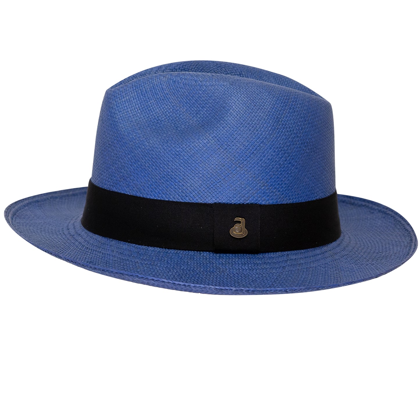 Panama Hat Classic Electric Blue with Black Band