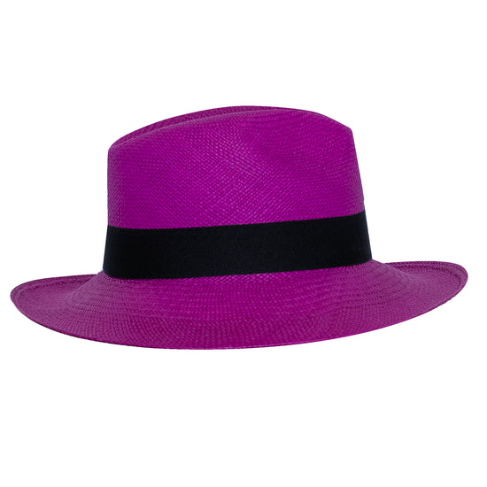 Ladies Panama Hat in Purple