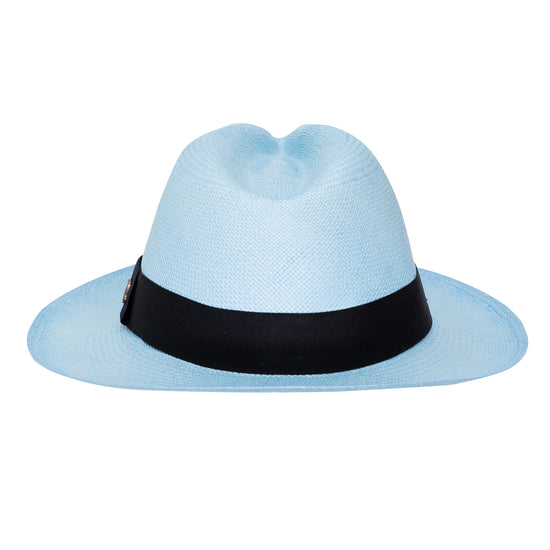 Panama Hat Unisex Classic Light Blue with Black Band