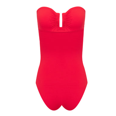 eres red one piece swimsuit