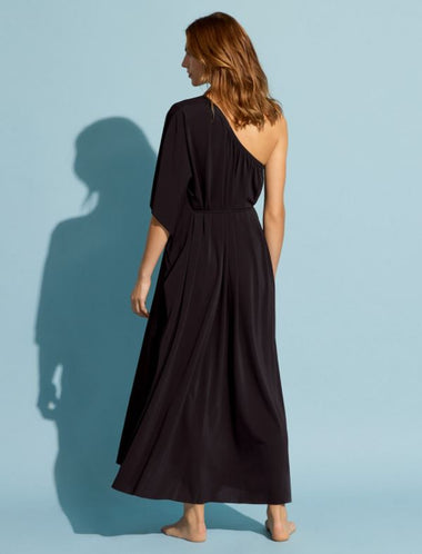 Georgie One Shoulder Long Dress Noir - Dress