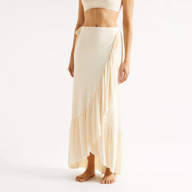 Womens Beach Sarong Wrap in Off White - Sarong