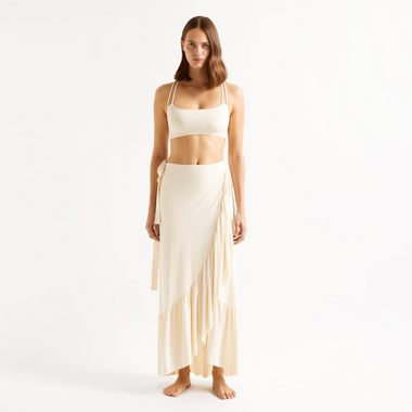 Womens Beach Sarong Wrap in Off White - Sarong