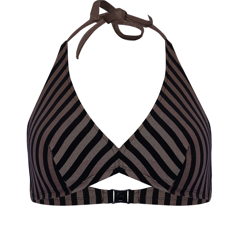 Mister Back Bikini Top Noir/Dore