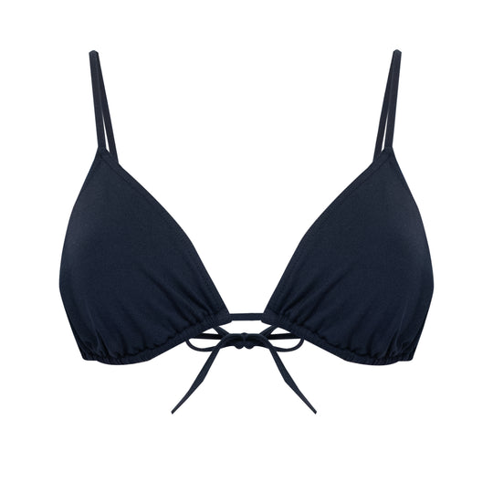 Load image into Gallery viewer, Designer Triangle Halter Bikini Top in Black
