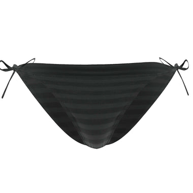 Side Tie Bikini Bottoms in Black/Grey