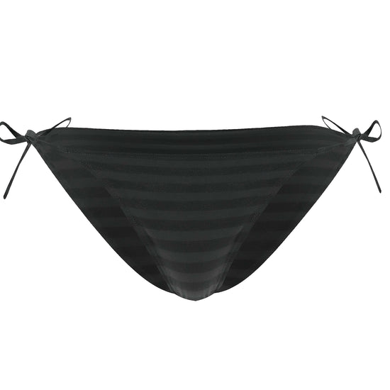 Load image into Gallery viewer, Side Tie Bikini Bottoms in Black/Grey

