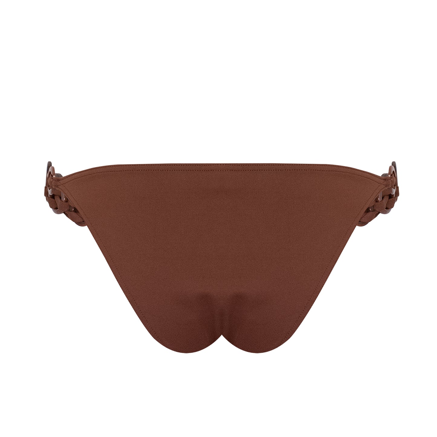 braided bikini bottoms in brown