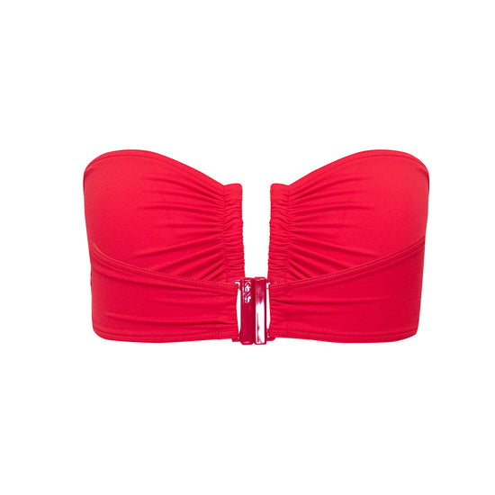 Load image into Gallery viewer, Bandeau Bikini Top in Red

