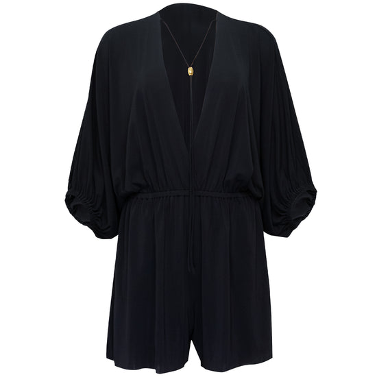 Load image into Gallery viewer, Designer Playsuit in Black
