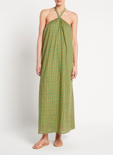 Halter Maxi Dress in Rio Print