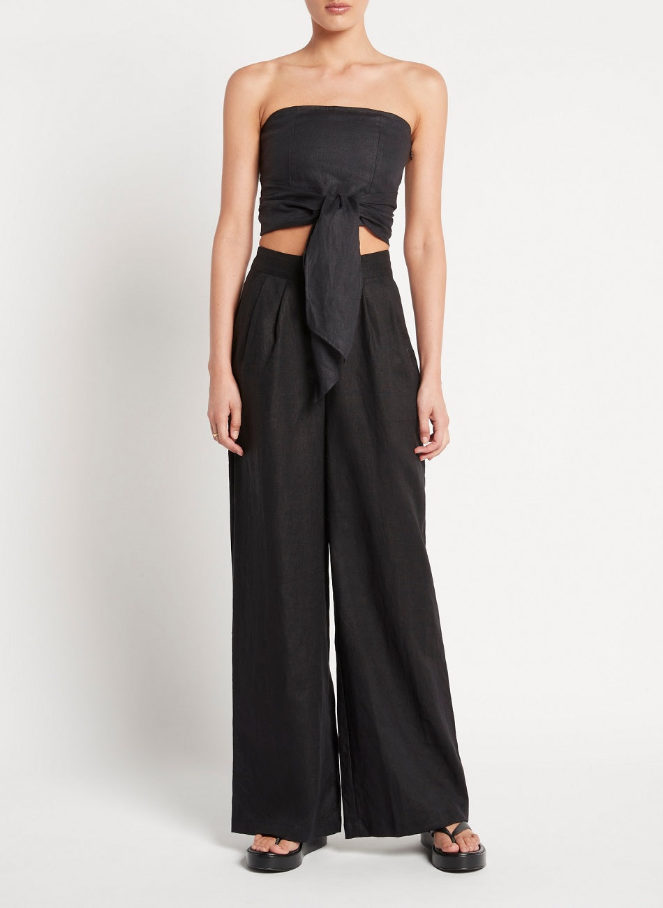 Load image into Gallery viewer, Black Linen Pants

