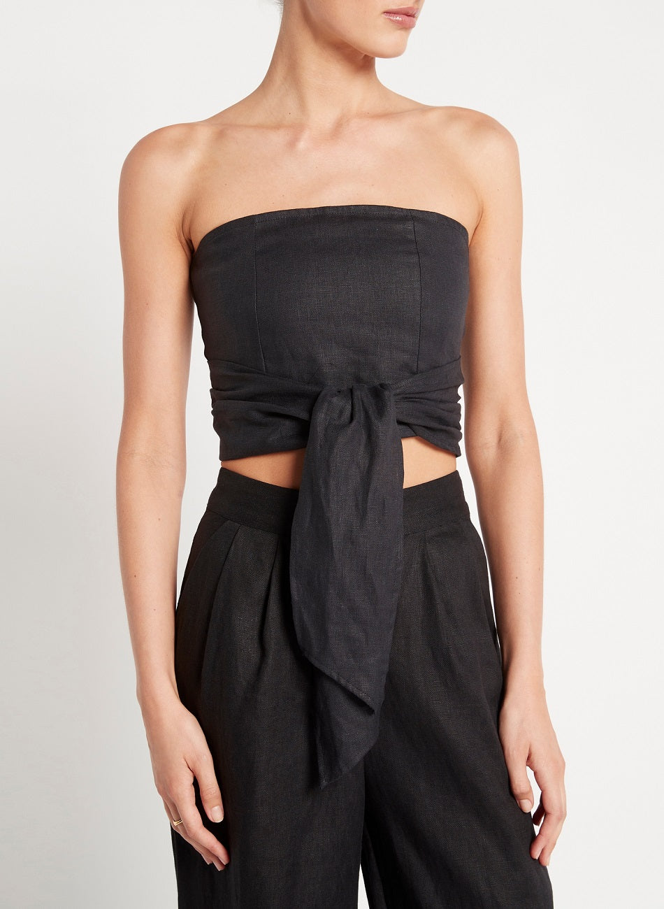 Load image into Gallery viewer, Black Bandeau Top
