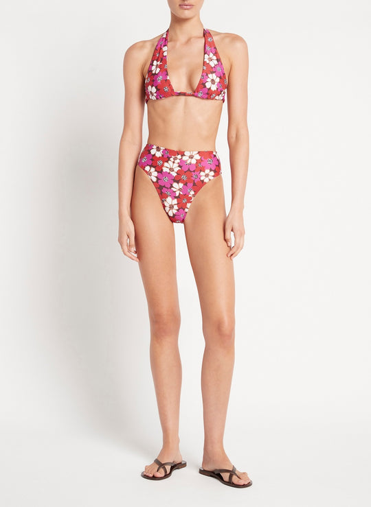 Floral Halter Bikini Top
