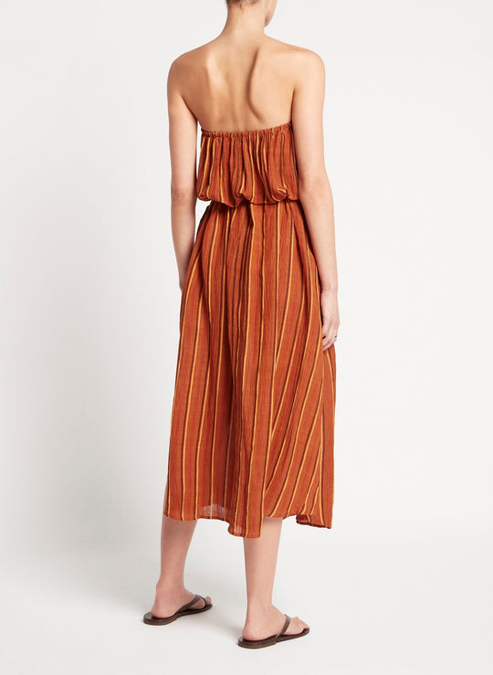 Load image into Gallery viewer, Strapless Midi Summer Dress
