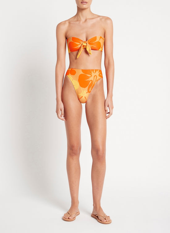 Floral High Waist Bikini Bottoms