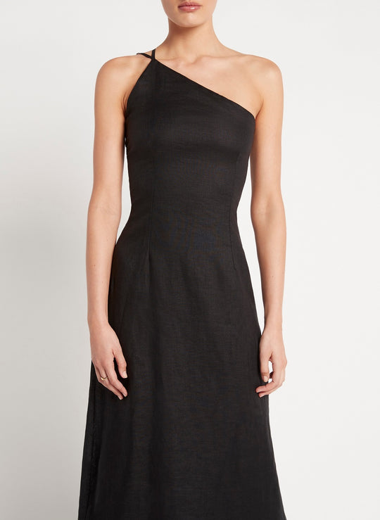 Load image into Gallery viewer, Black Linen Dress
