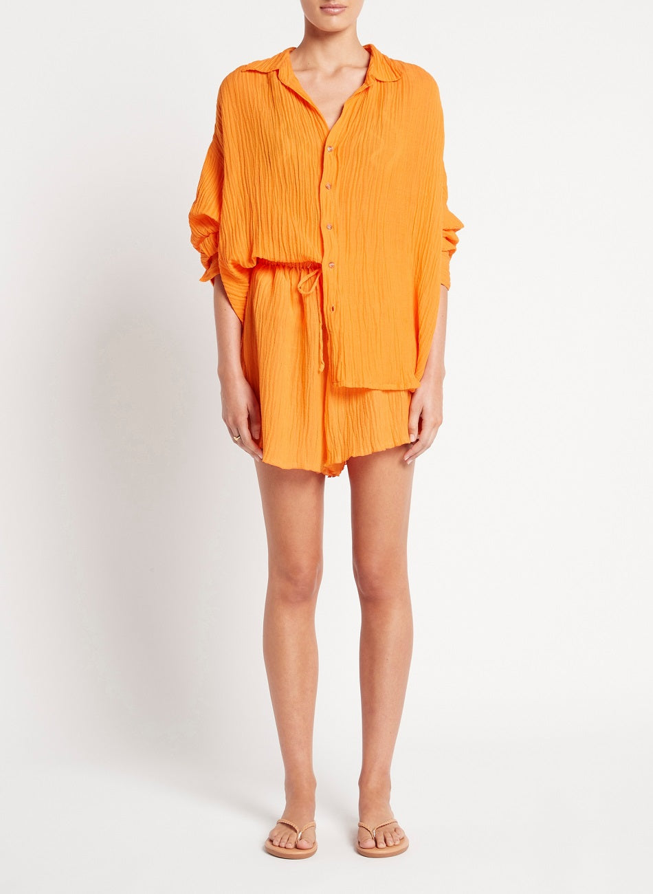 Load image into Gallery viewer, Orange Button up Shirt
