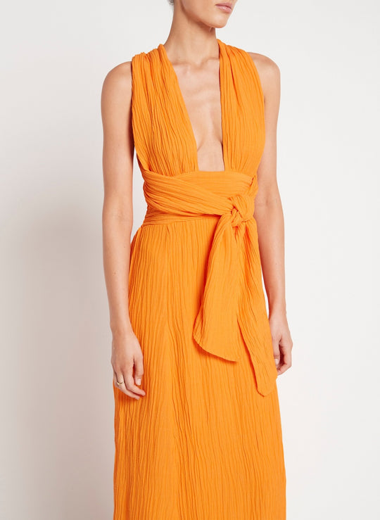 Maxi Dress with Lightweight Crinkle Fabric