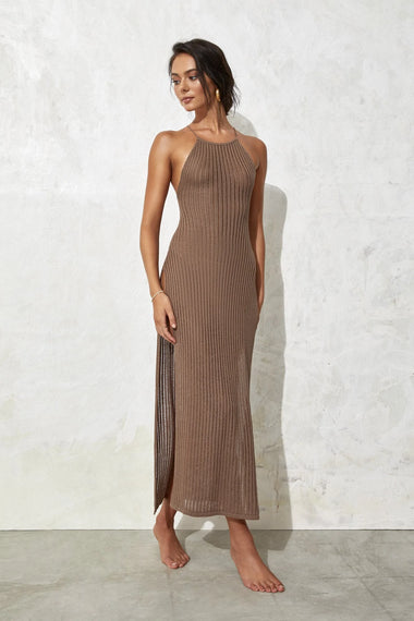 Anahi Dress Mocha - Cover Up