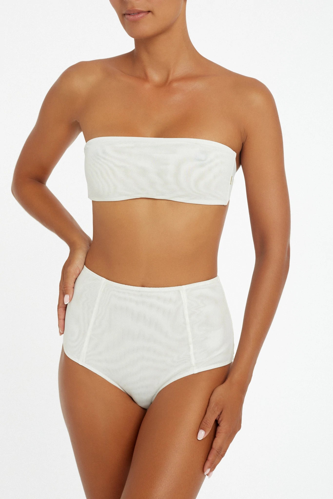 Belle Bandeau Top White Mesh