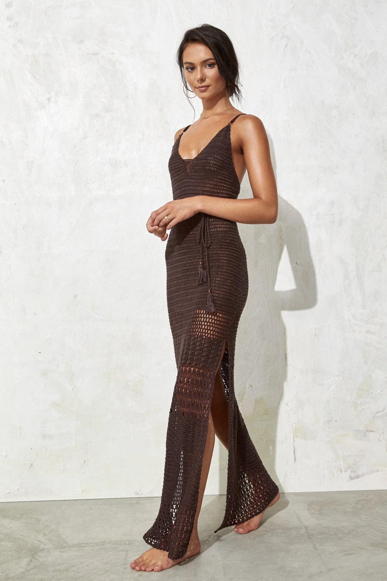 Load image into Gallery viewer, Logan Dress Chocolate Brown
