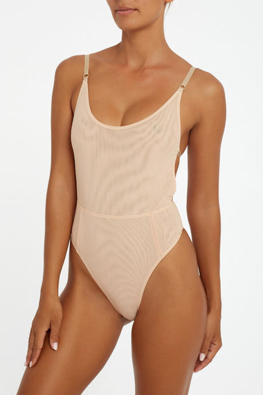 Nightingale Bodysuit Nude Mesh - Bodysuit