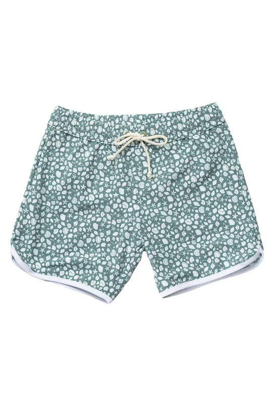 Boys Swim Shorts in Sage Green