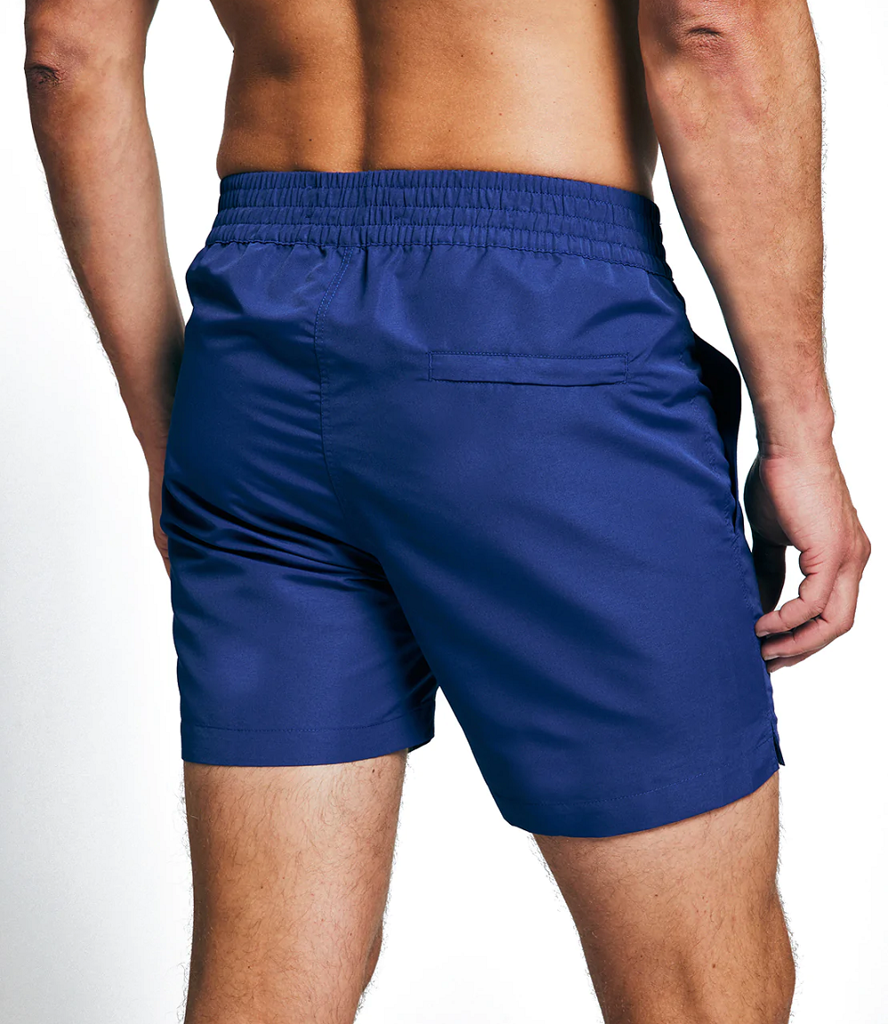 Load image into Gallery viewer, Navy Blue Swim Shorts in Cotton
