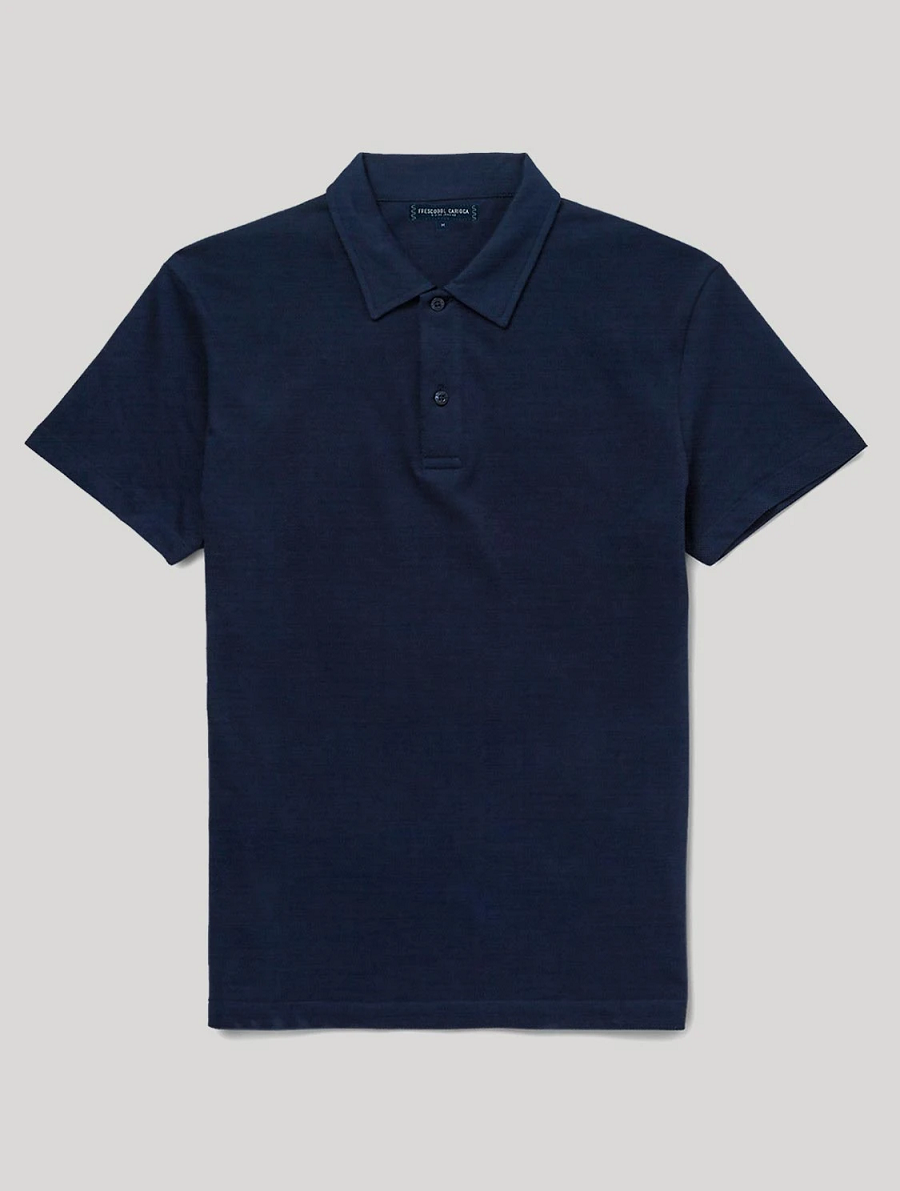 Dark blue polo clearance shirt